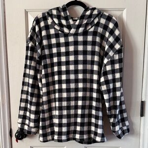 Vera Bradley Black and White Plush Checkered Top